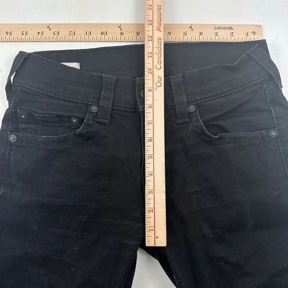 True Religion GENO Relaxed Slim Fit Jeans Men 30x33 Rinse Black Straight Stretch